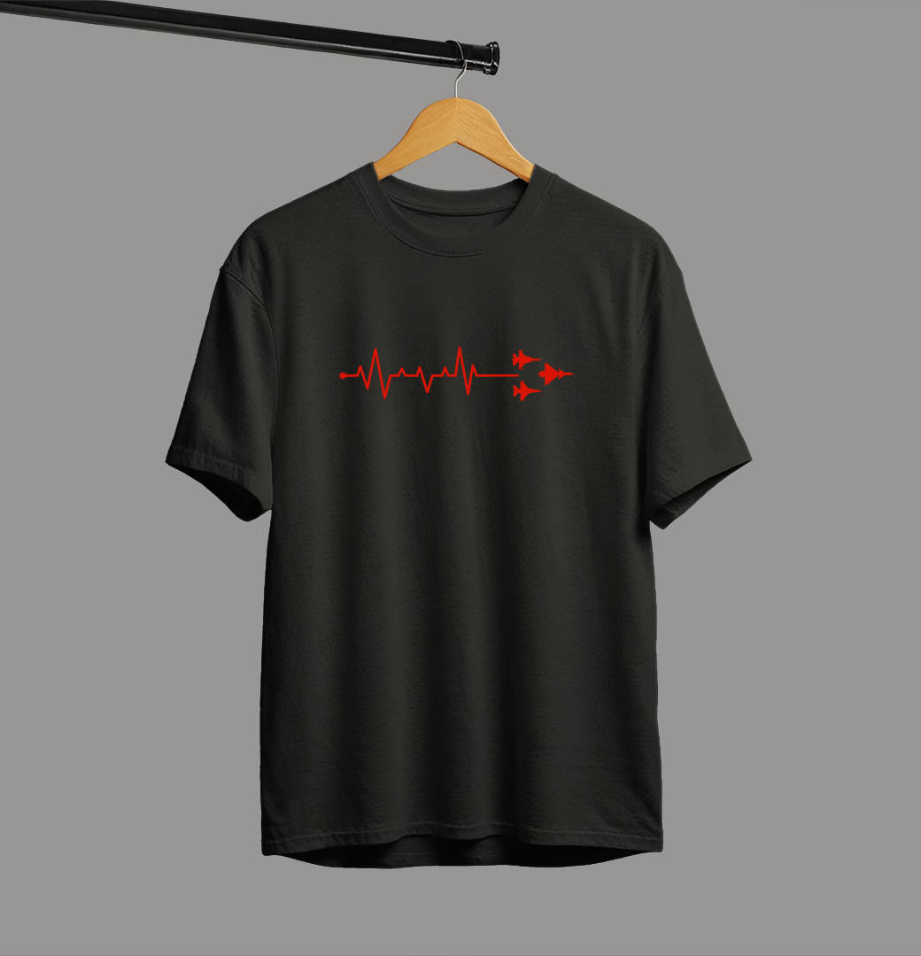 "HeartBeat" Airforce T Shirt