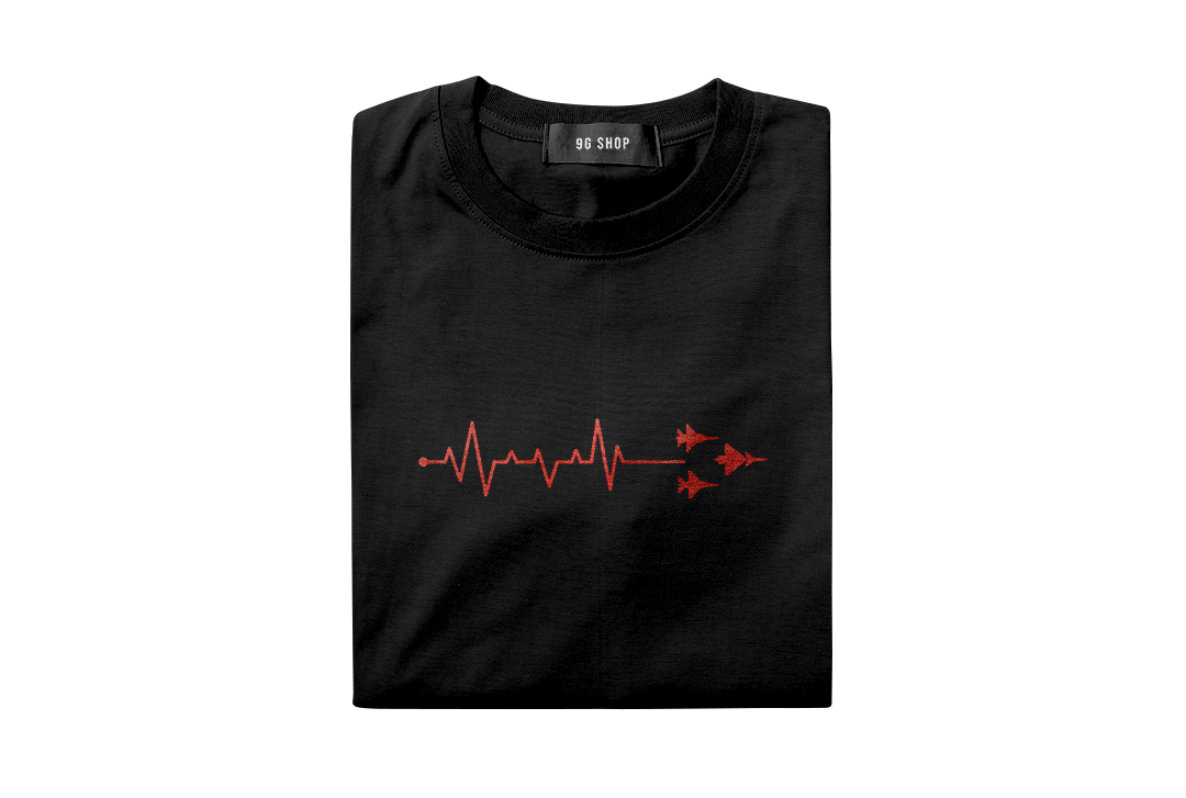 "HeartBeat" Airforce T Shirt