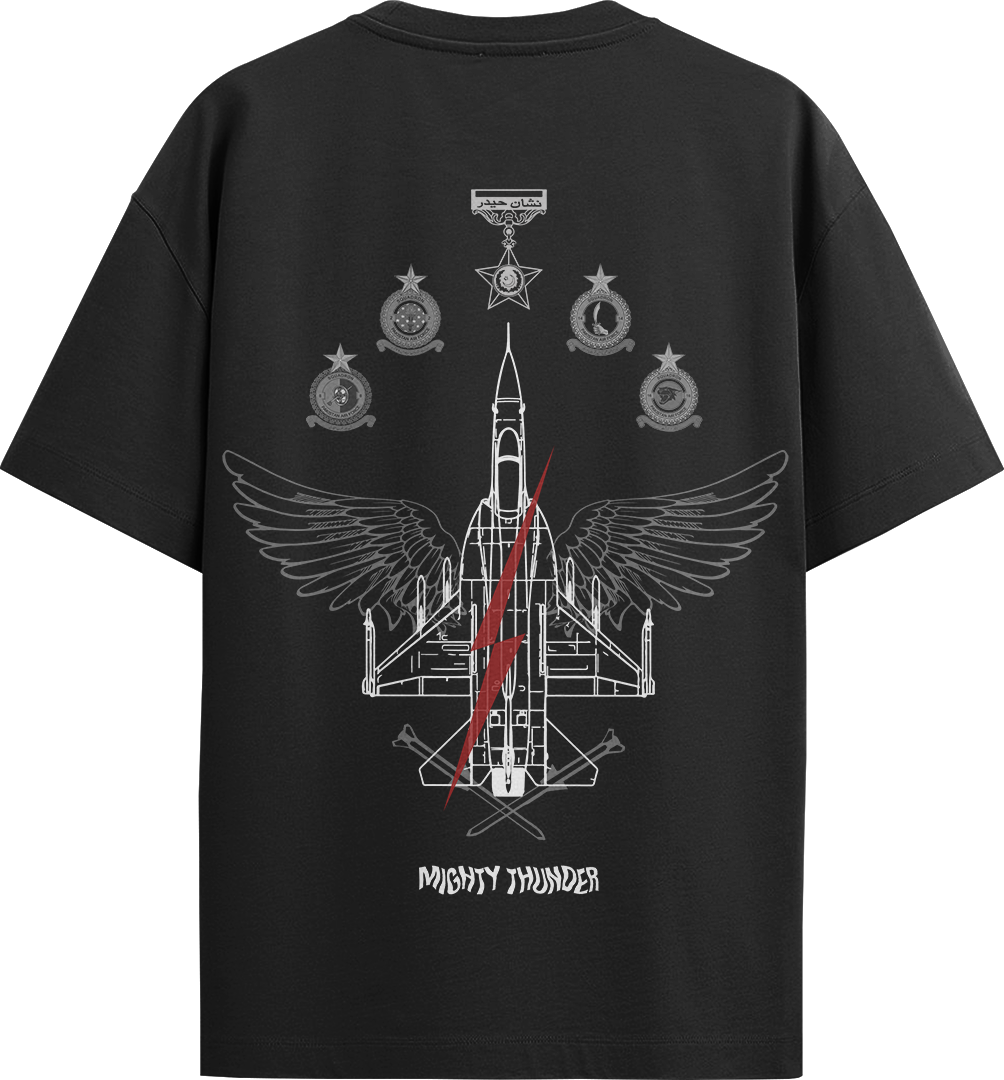 "JF 17" Oversized T Shirt Air Force