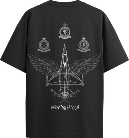 "F 16" Oversized T Shirt Air Force