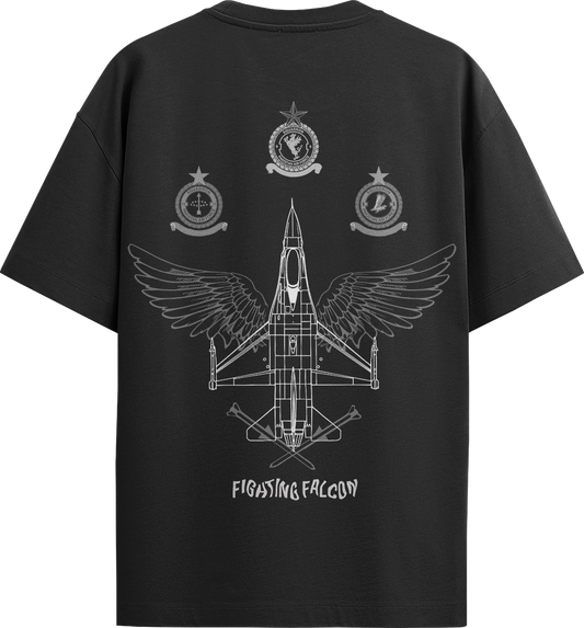 "F 16" Oversized T Shirt Air Force